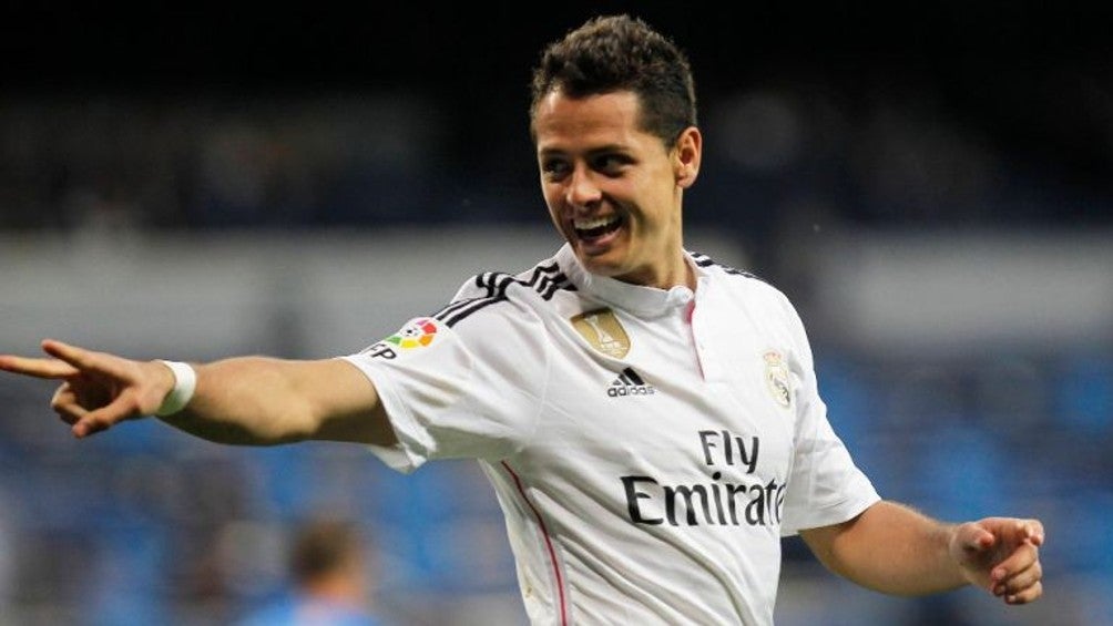 Chicharito en su etapa como jugador del Real Madrid