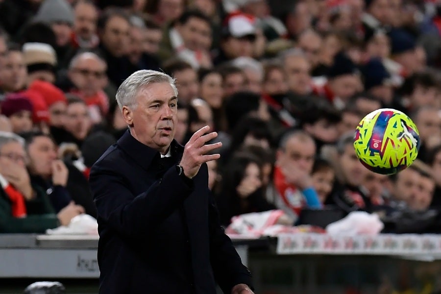 Ancelotti en juego del Real Madrid 