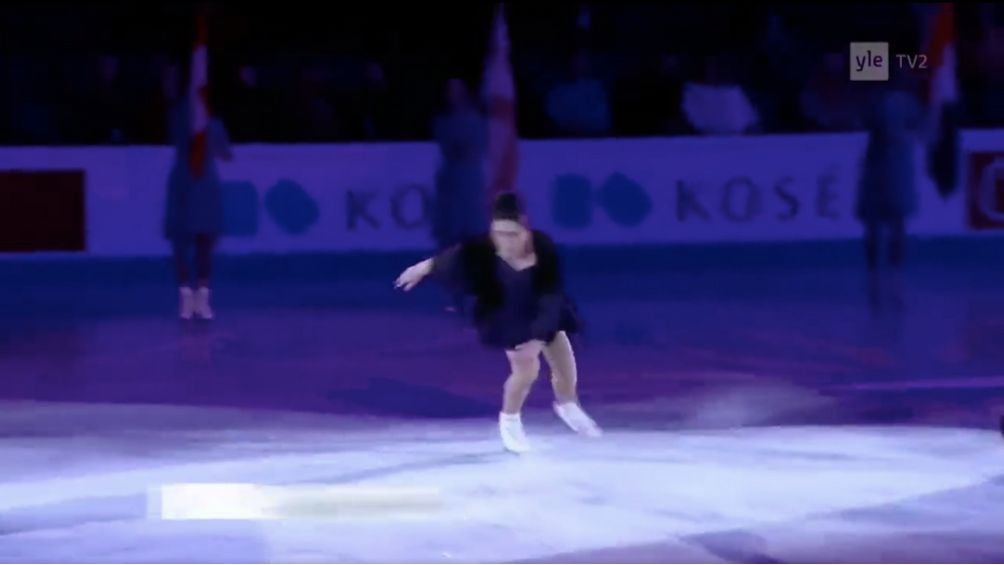 Atikainen durante la ceremonia de apertura