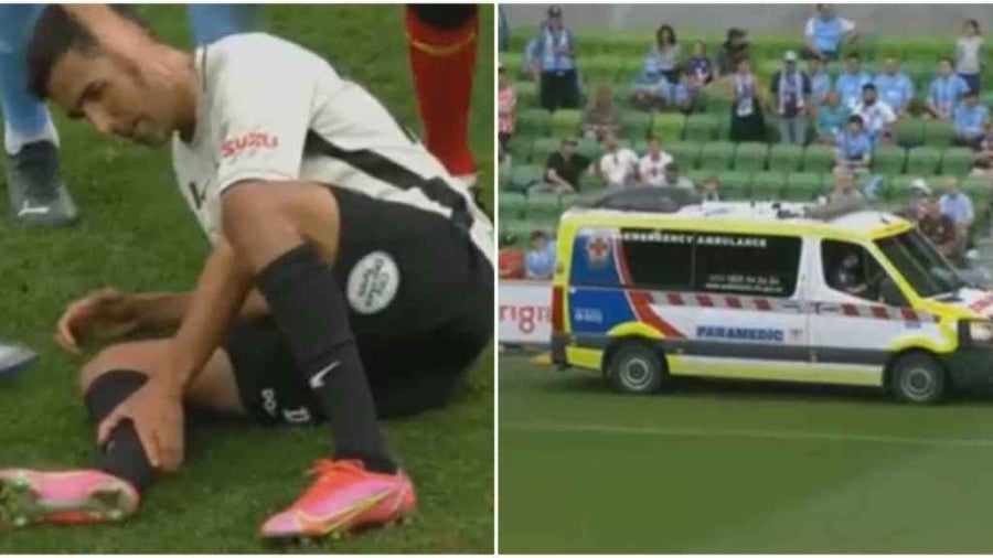 Momento en que el jugador salió de la cancha