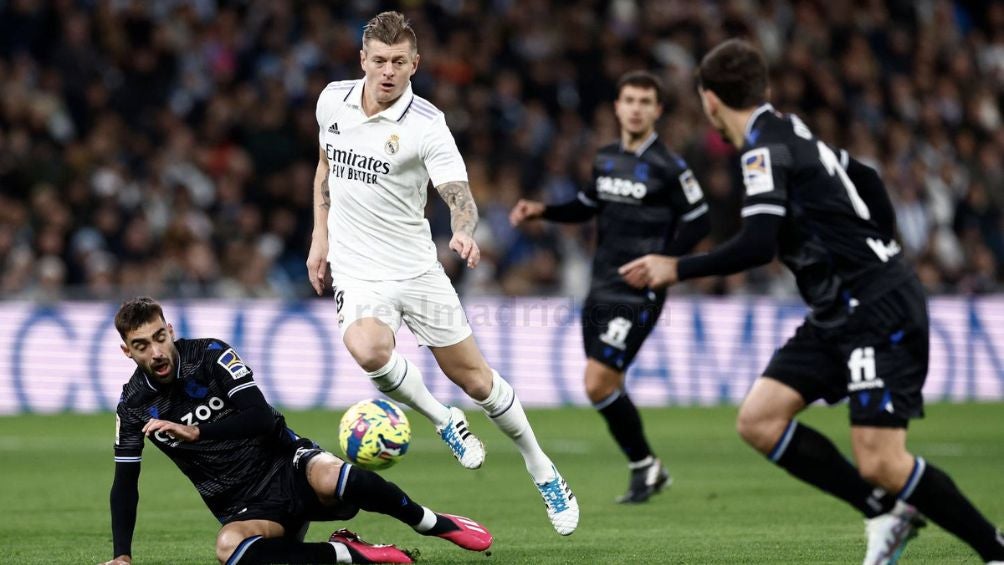 Toni Kroos durante el encuentro ante la Real Sociedad