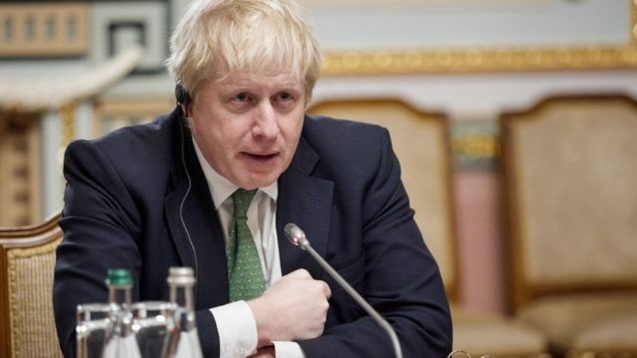 Boris Johnson en una conferencia de prensa