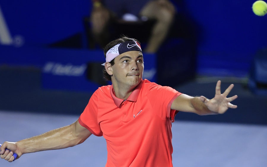 Taylor Fritz durante juego en México