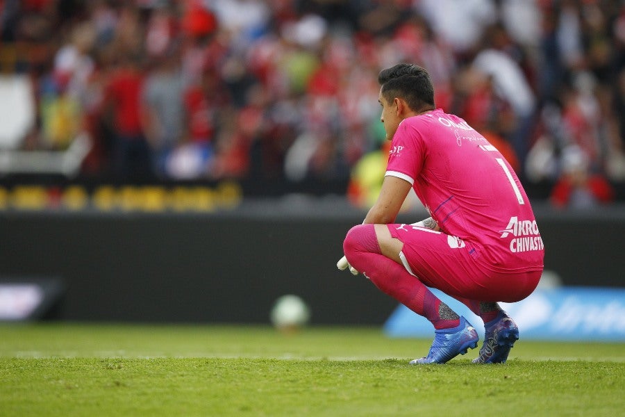 Gudiño en partido con las Chivas 