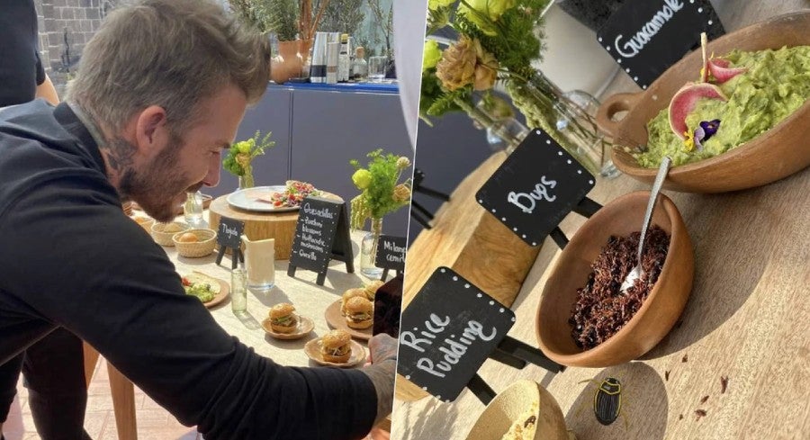 David Beckham probando comida típica mexicana