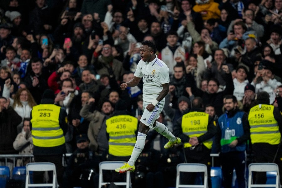 Vinícius Júnior celebrando su gol 