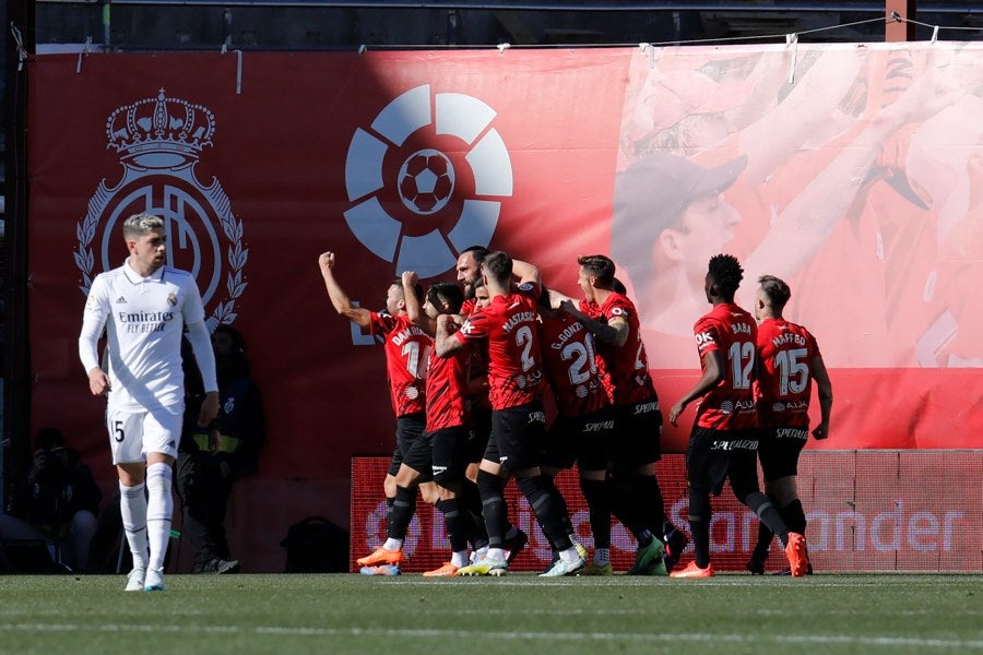 El equipo de Mallorca festejando gol