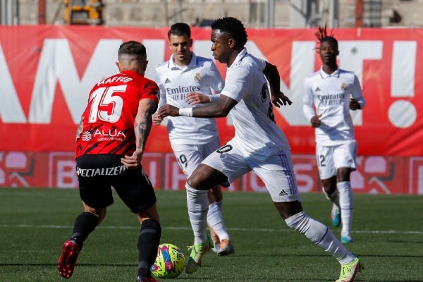 El Madrid en su duelo contra el Mallorca 