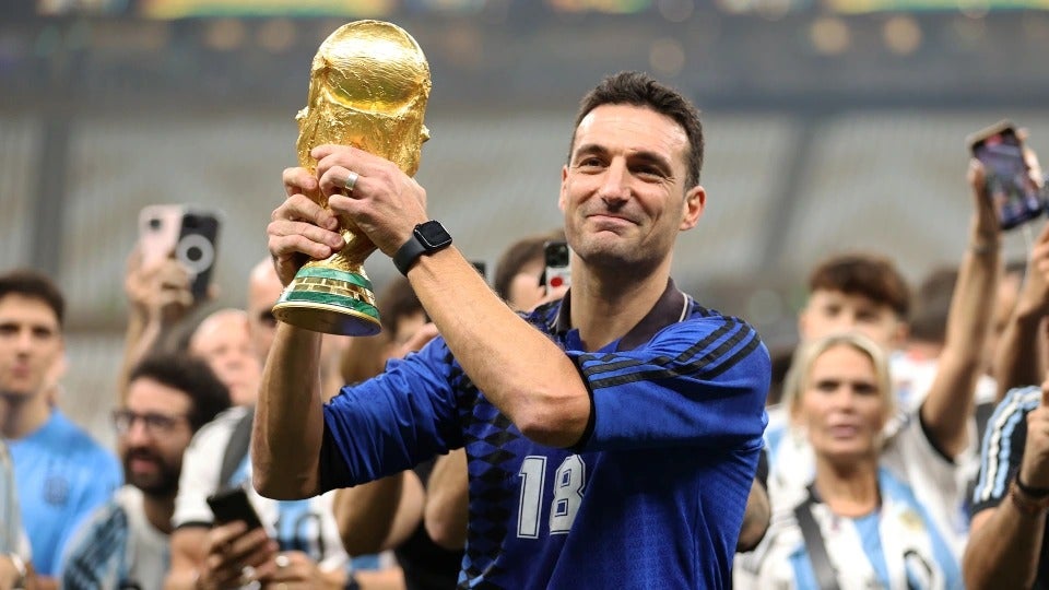 Scaloni tras ganar la Copa del Mundo Qatar 2022