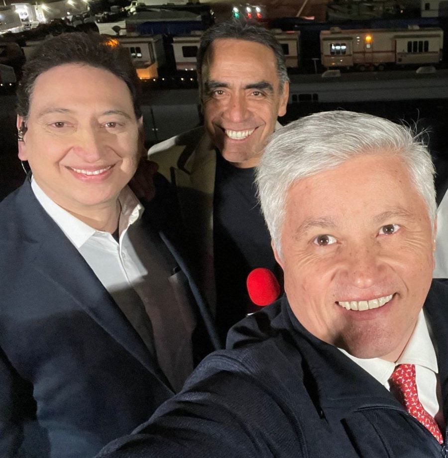 Garay, Sutcliffe, Burak en programa de televisión 