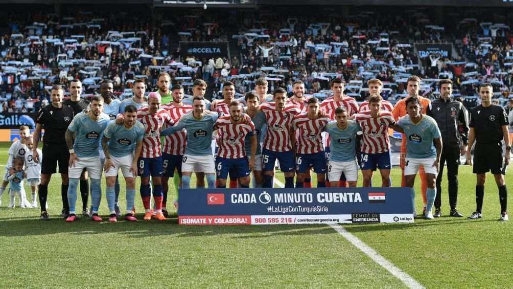 El Celta y el Atleti previo al arranque del encuentro