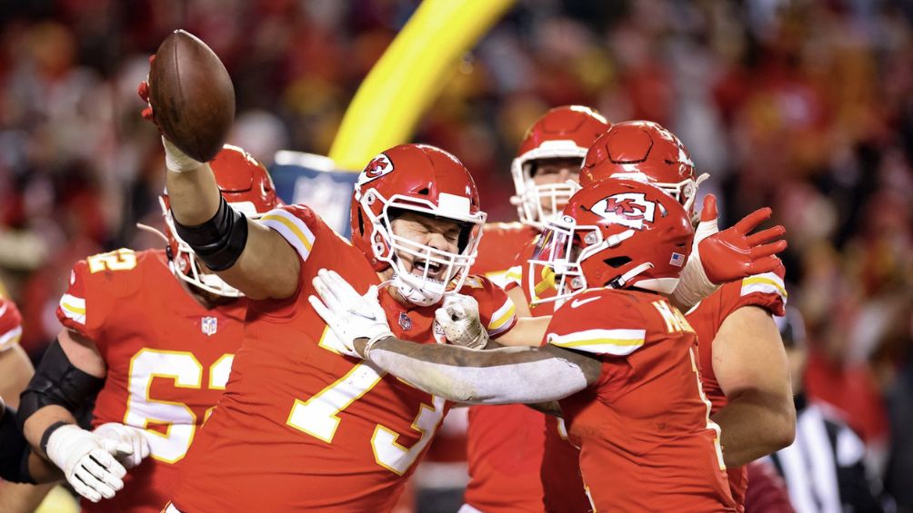 Allegretti en un partido con los Kansas City Chiefs