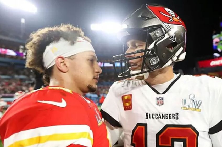 Patrick Mahomes y Tom Brady juntos