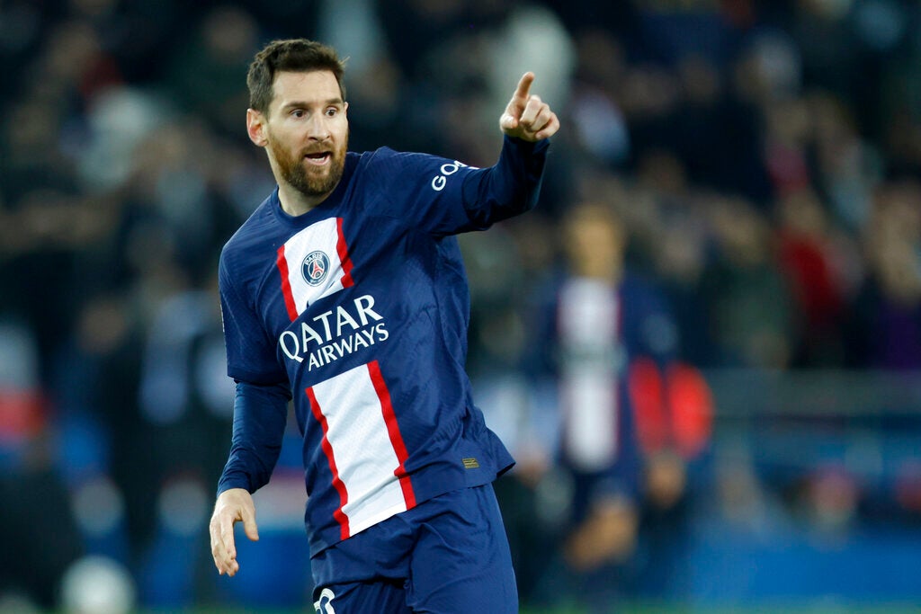 Lionel Messi durante un partido con el PSG