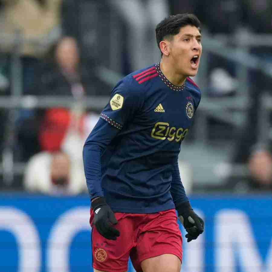 Edson Álvarez celebrando su gol