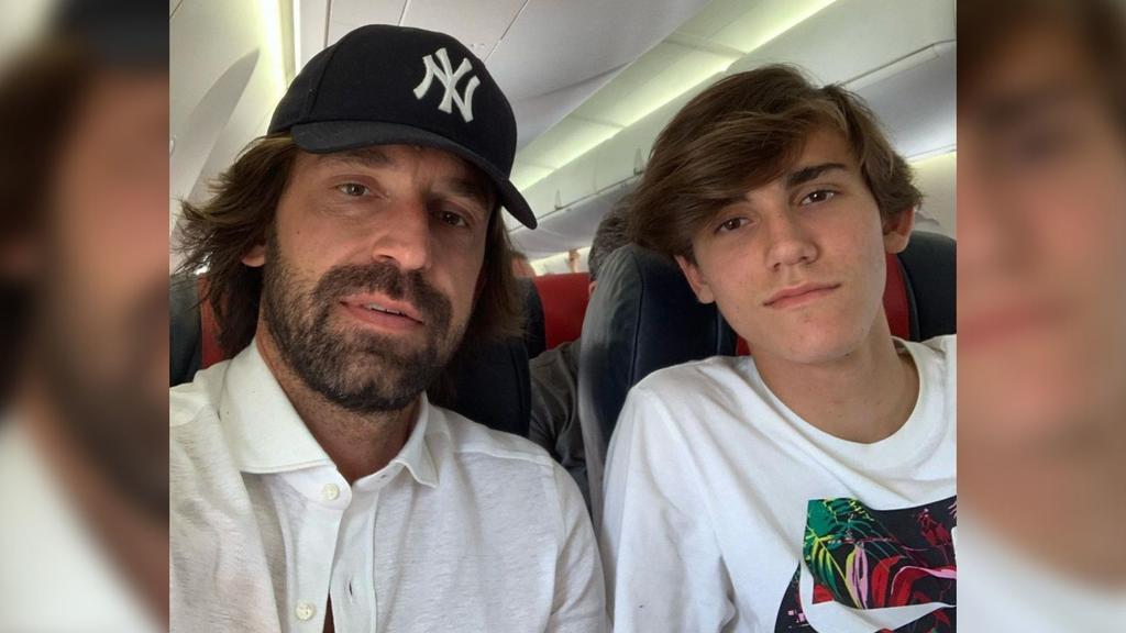 Andrea Pirlo y su hijo Nicolo 