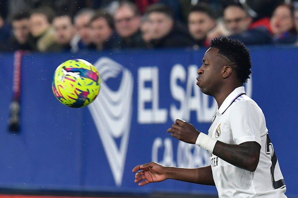 Vinicius en partido con el Real Madrid