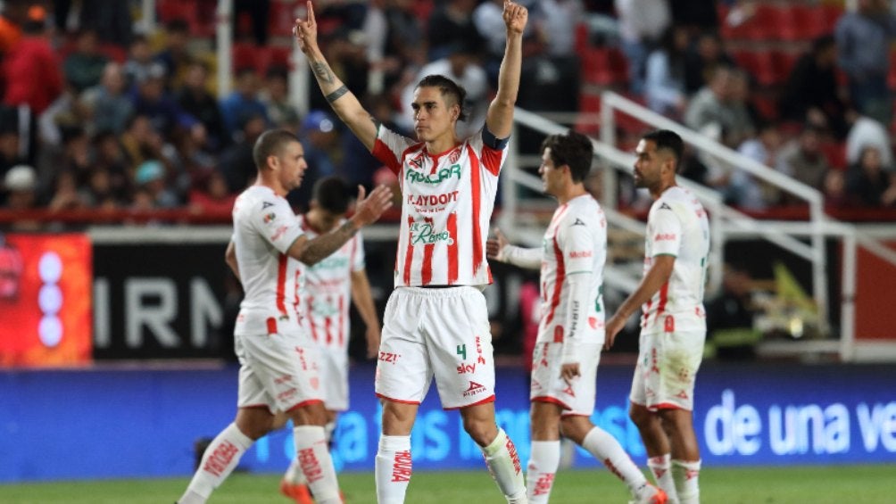 Necaxa durante un partido de la Liga MX