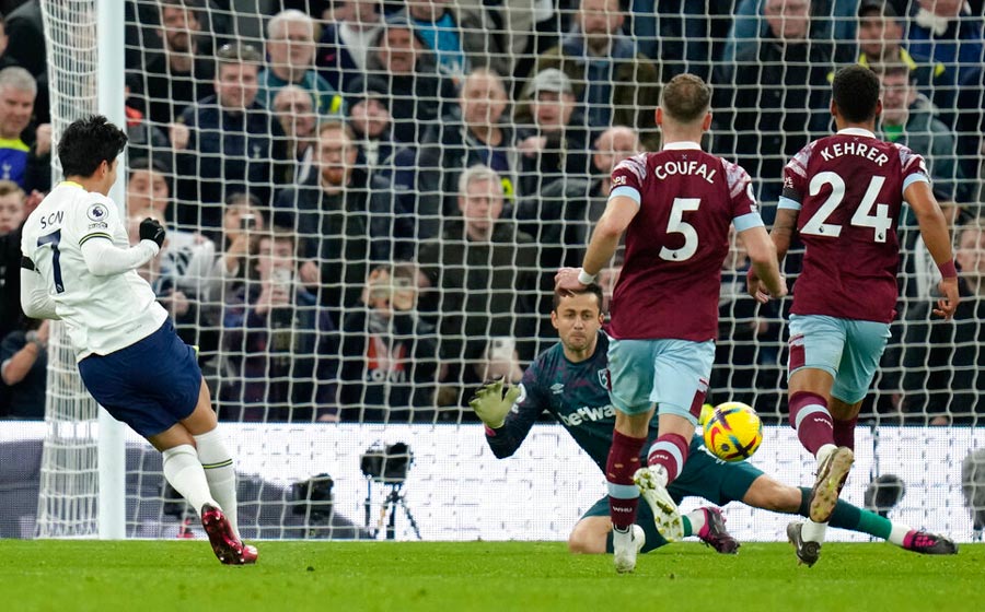 Así marcó Son a los Hammers