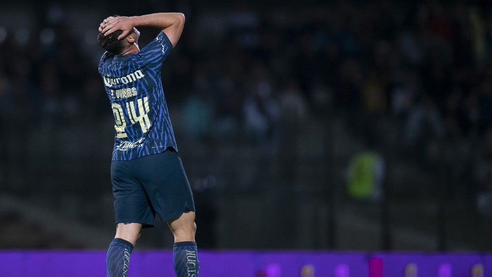 Federico Viñas en lamento durante un partido 