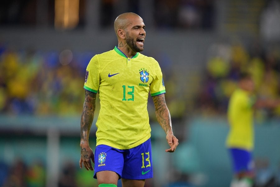 Dani Alves con la selección de Brasil 