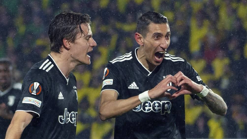 Ángel Di María festejando su gol ante Nantes