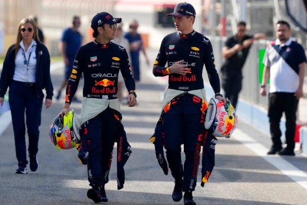 Max Verstappen y Checo Pérez en la  F1