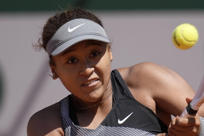 Naomi Osaka durante un partido