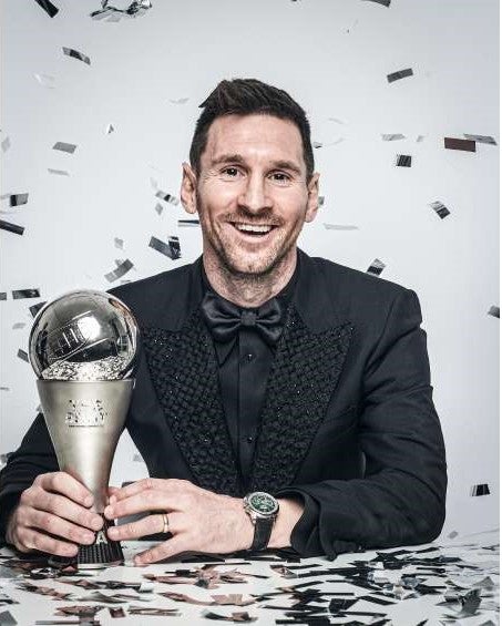 Messi con el premio 'The Best'