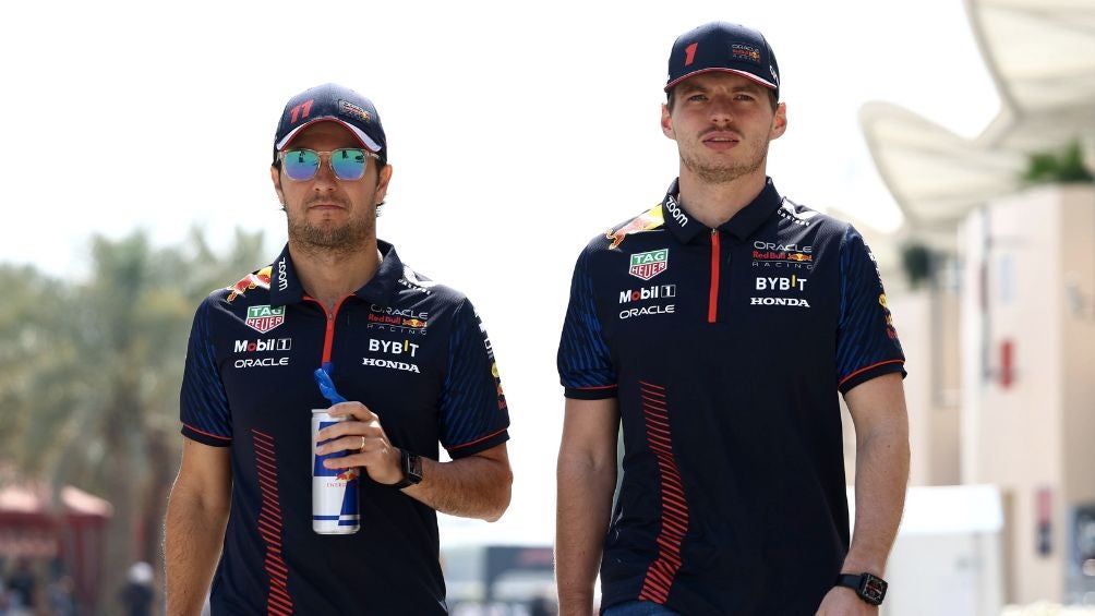 Max y Checo previo a las prácticas de este sábado