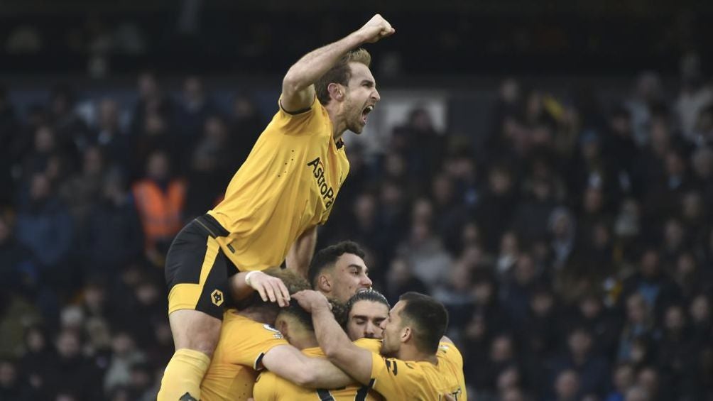 El Wolverhampton celebra la victoria ante los Spurs