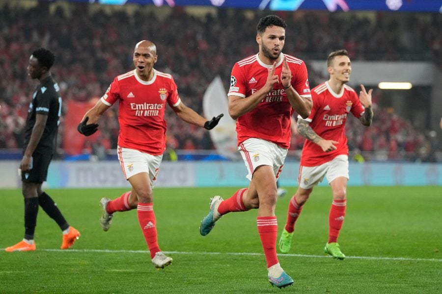 Cuadro del Benfica celebrando gol 