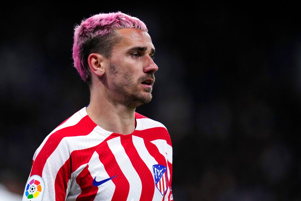 Antoine Griezmann en partido con el Atlético de Madrid