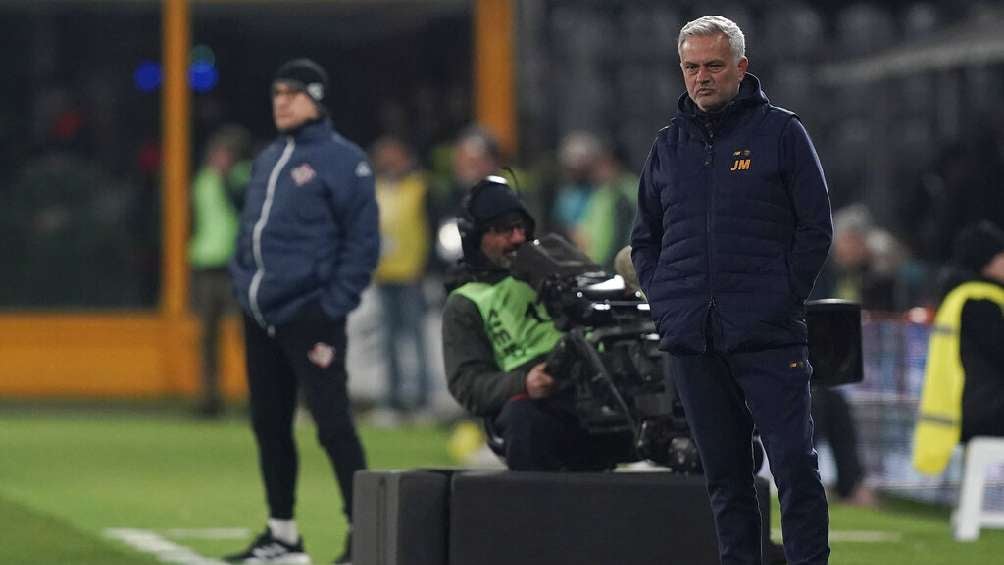 Mourinho en la derrota de la Roma en la Serie A