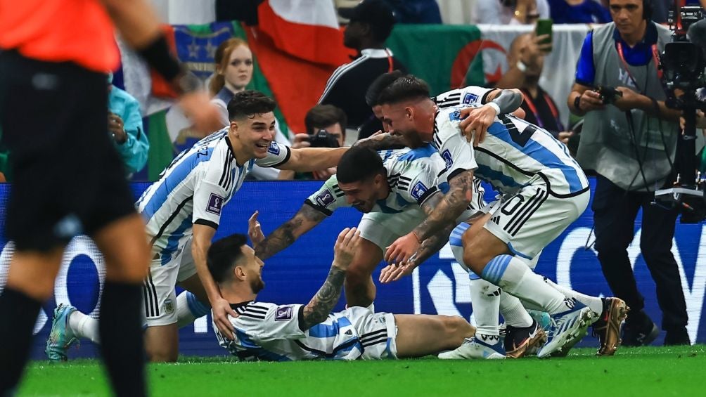 Argentina en festejo de gol