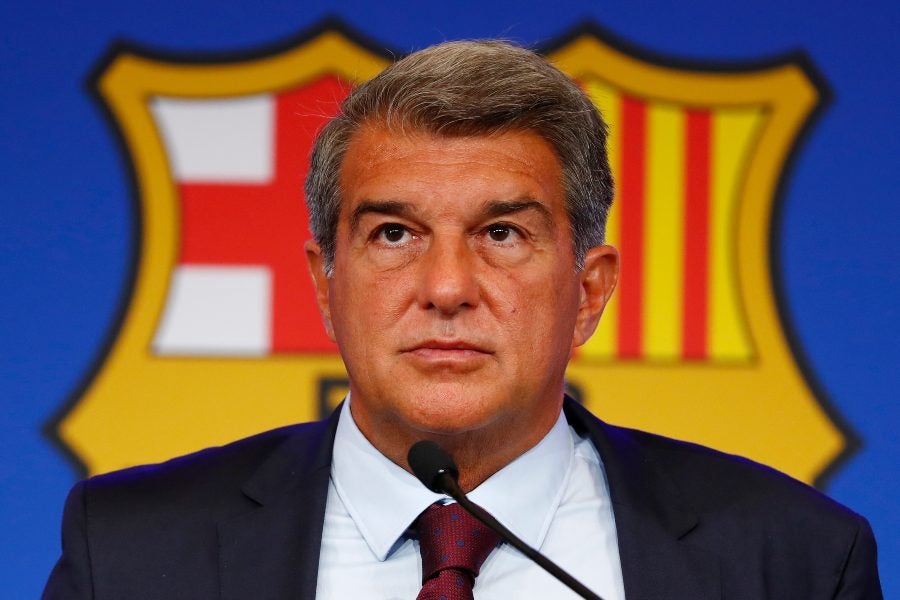 Joan Laporta en rueda de prensa 