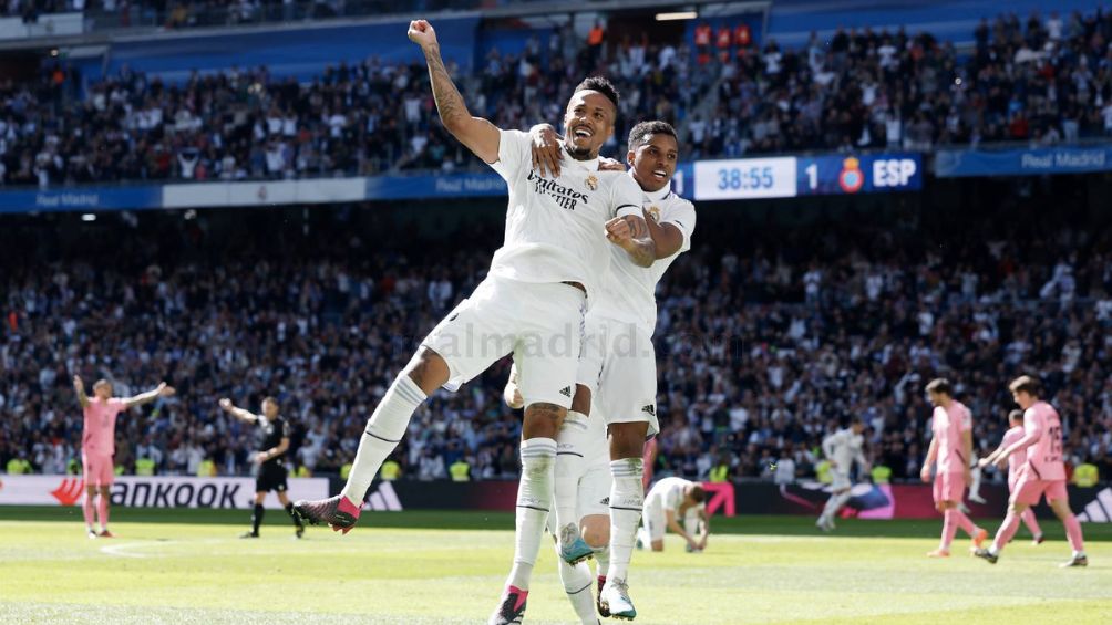 Militao celebra gol ante el Espanyol de Barcelona