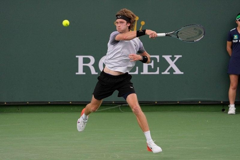 Andrey Rublev en el torneo de tenis BNP Paribas Open