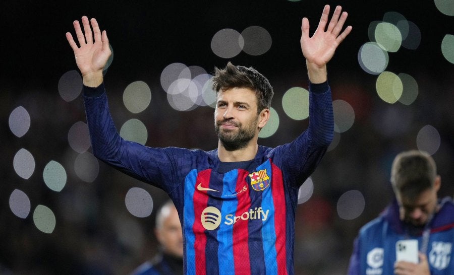 Piqué con el Barcelona 