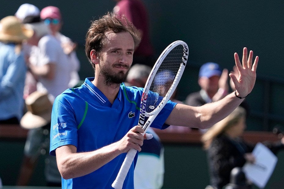 Daniil Medvedev durante un juego de Indiana Wells