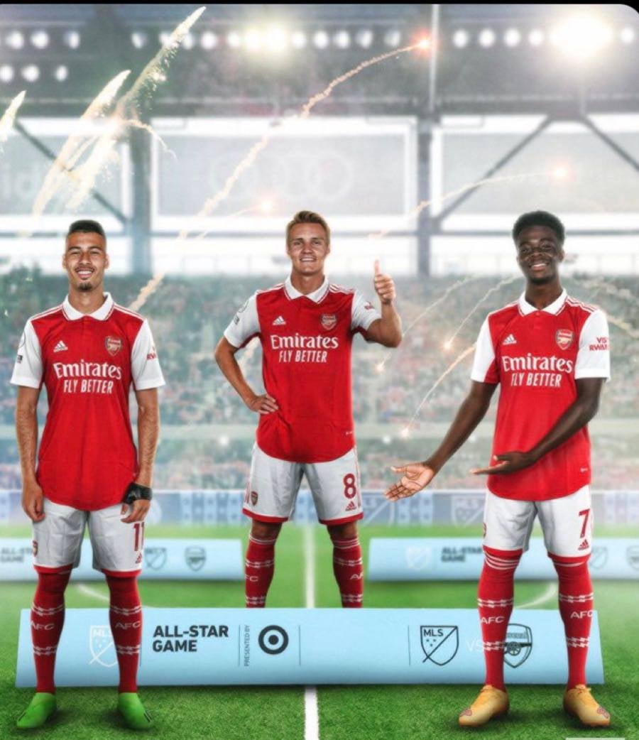 Jugadores del Arsenal en promoción del All- Star Game 