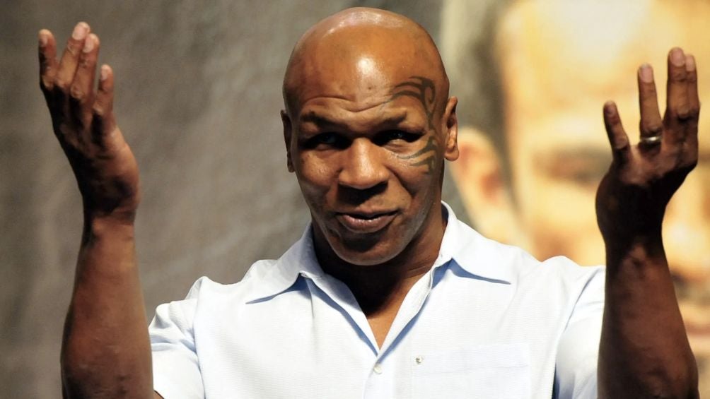 Mike Tyson previo a una pelea en Indianapolis