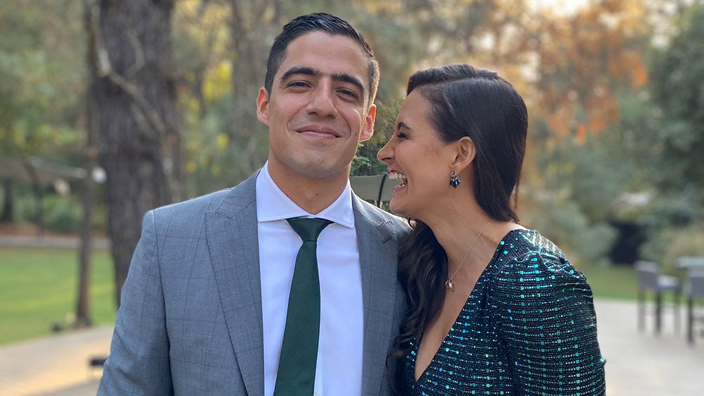 Andrés Vaca junto a su esposa Gina Holguín