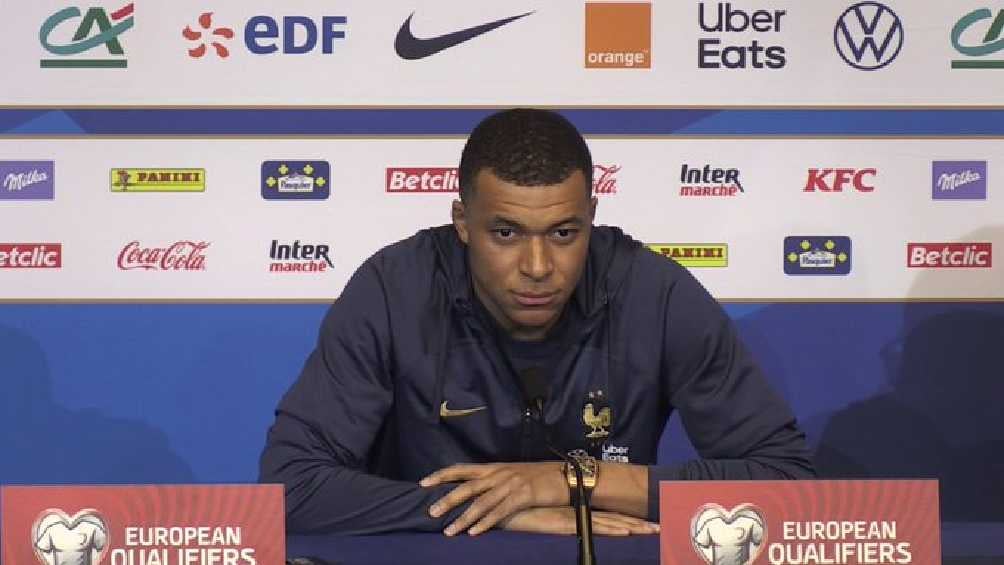 Mbappé en conferencia de prensa