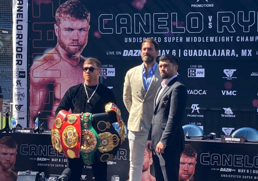 Canelo peleará en Guadalajara el 6 de mayo vs John Ryder