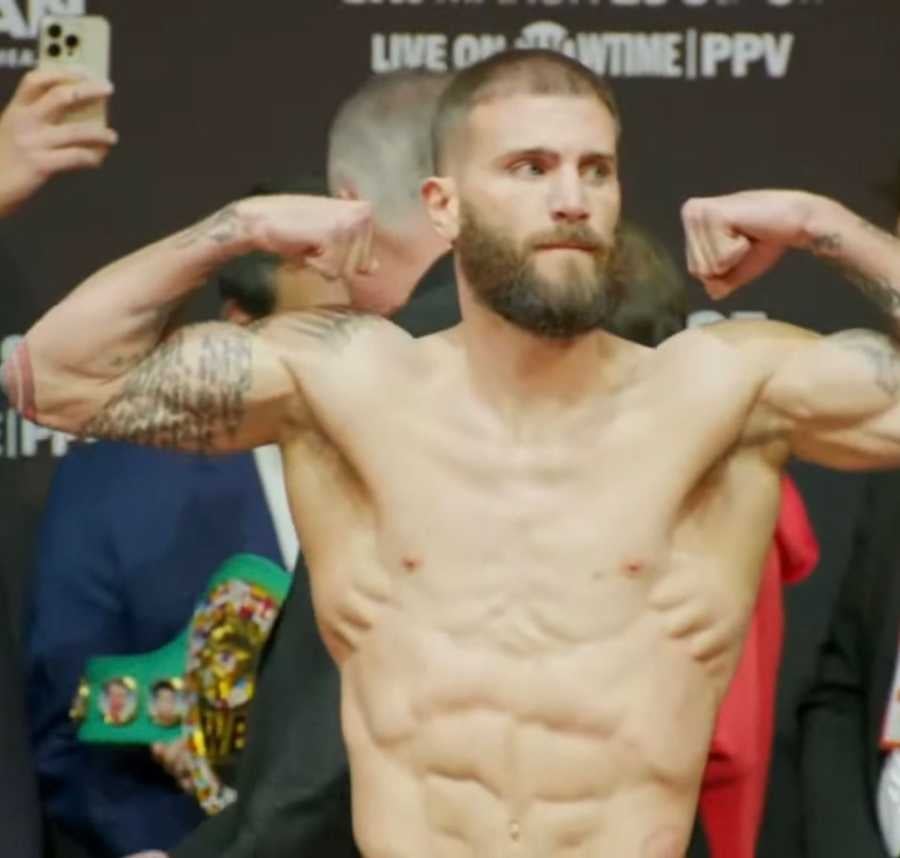 Caleb Plant en pesaje en Las Vegas 