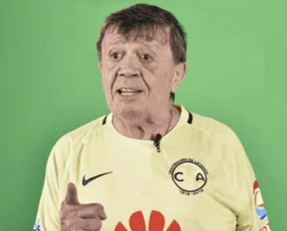 "Chabelo" luce la playera del América