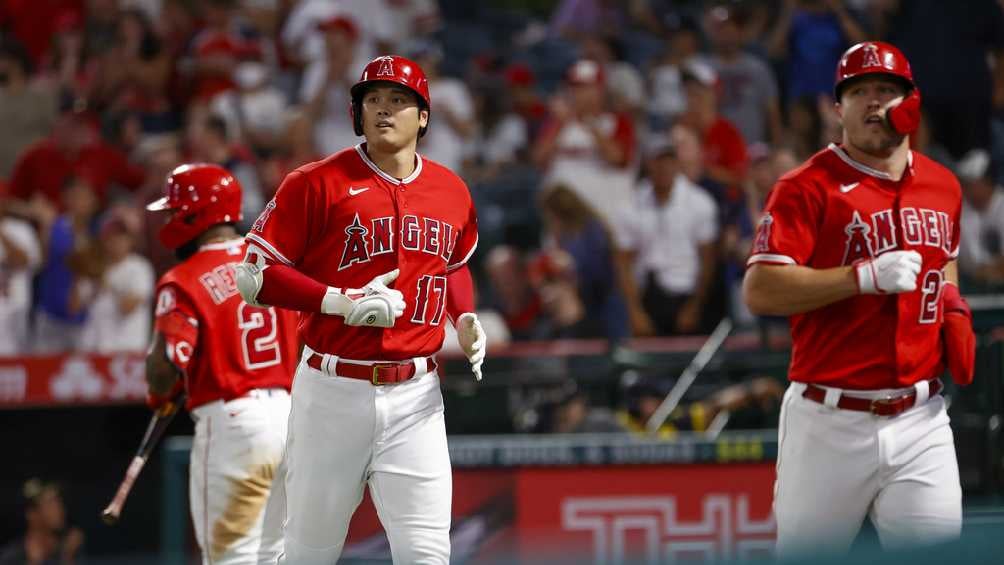 Ohtani con los Angelinos de Los Ángles