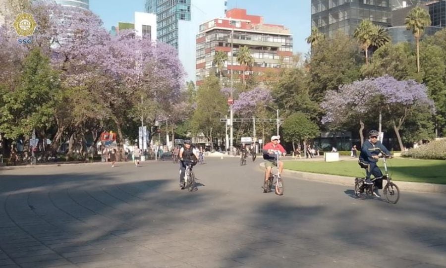 Ciclistas disfrutando de las calles de la CDMX