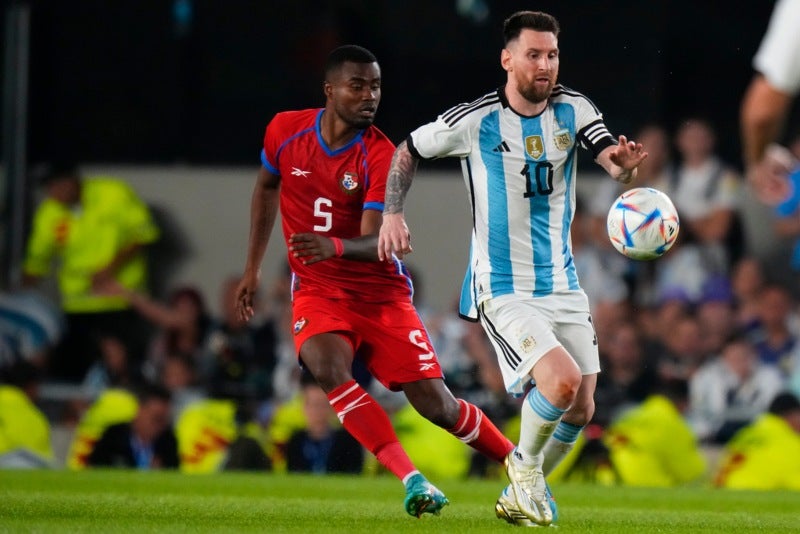 Messi durante el partido vs Panamá